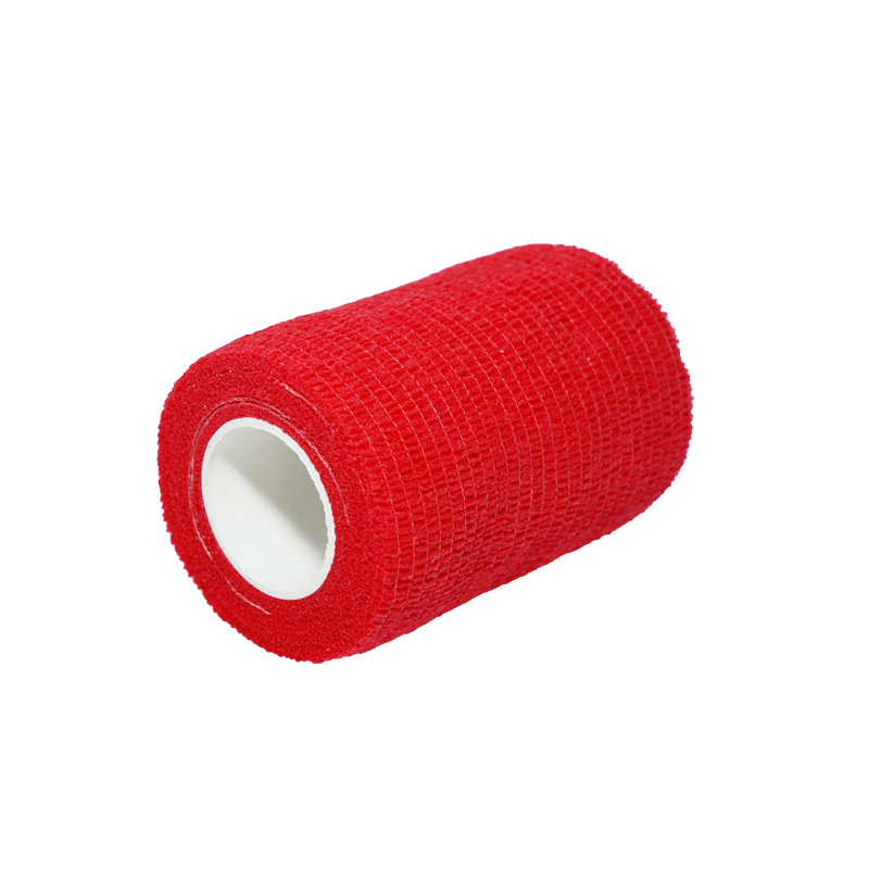 Red self adhesive bandage