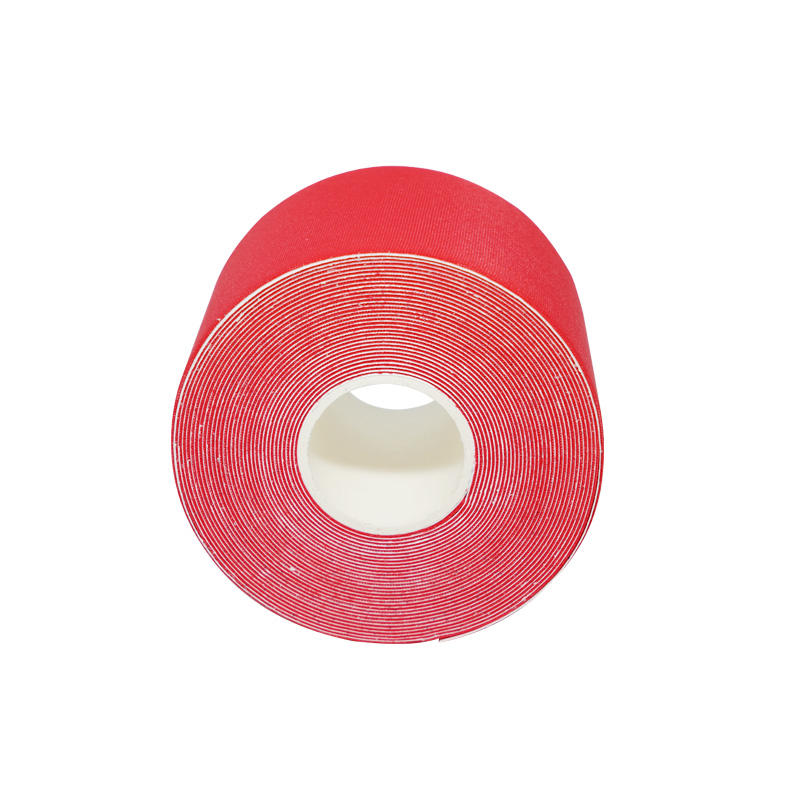 Red nylon four-sided elastic muscle patch Kinesiology tape